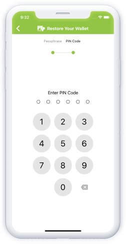 Enter pin code